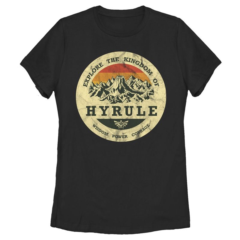 Women's Nintendo Legend of Zelda Explore Hyrule T-Shirt, 1 of 4