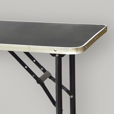 Black Foldable Pet Grooming Table with Adjustable Arm