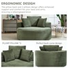 KWPZQEB 55.9¡± Oversized Round Sofa, Round Chaise Lounge Chair with 3 Pillows, Cloud Couch with Deep Seat, Upholstered Sofa Bed for Reading, Apartment - 3 of 4