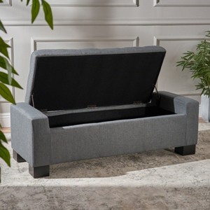 CAVINAS Modern Tufted Storage Ottoman Bench,50.25" Waffle-Stitched Footstool with Hidden Compartment,Storage Bench for Living Room,Bedroom - 1 of 4