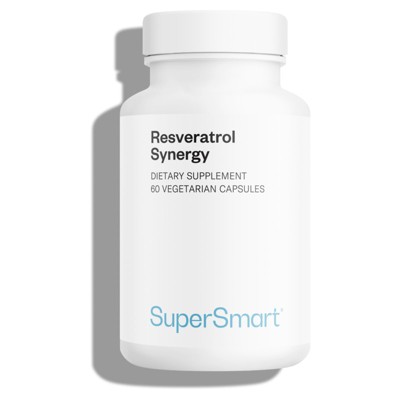 SuperSmart Resveratrol Synergy (Advanced Formula) - High Potency Antioxidant - Resveratrol Supplement | Non-GMO & Gluten Free - 60 Vegetarian Capsules