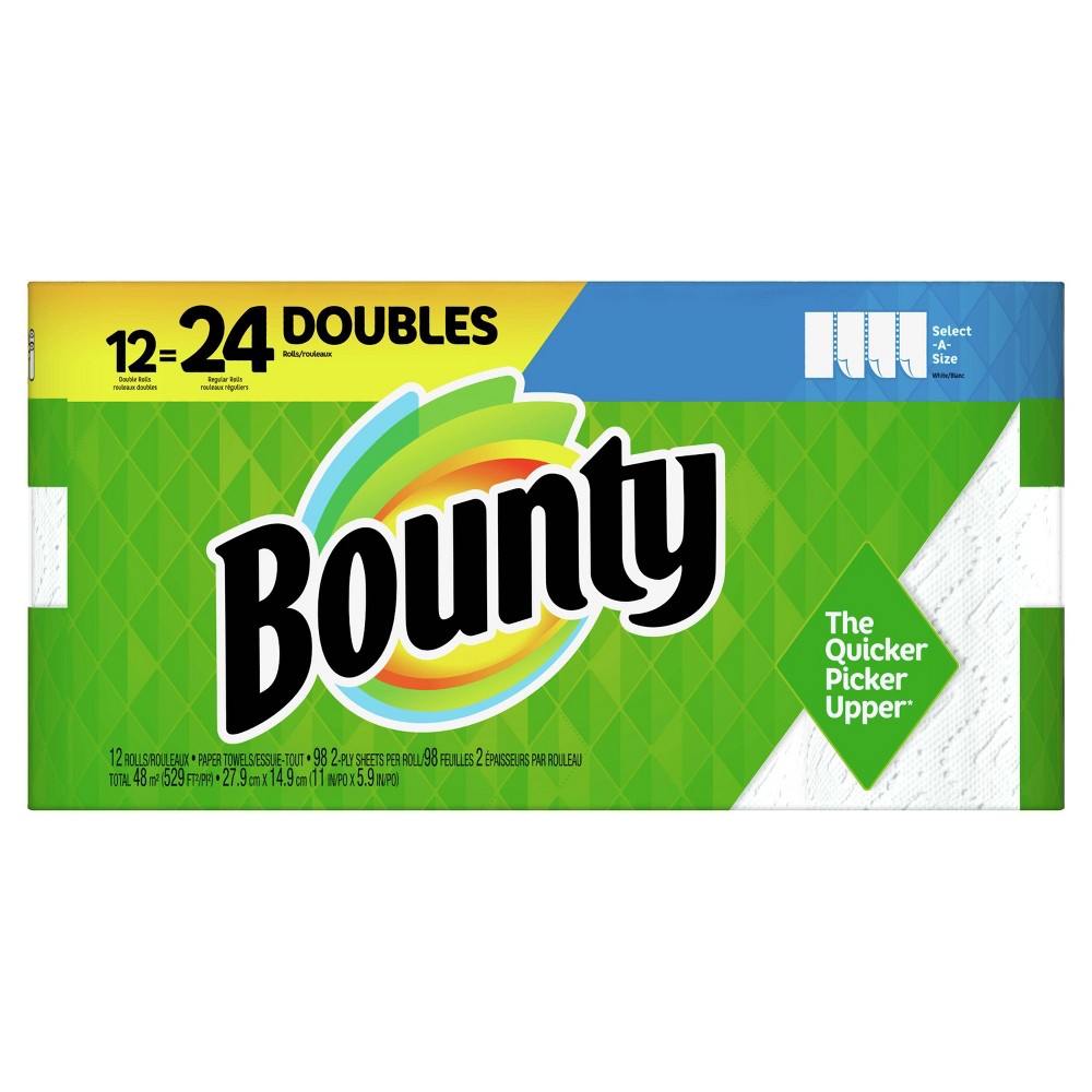 UPC 037000762096 product image for Bounty Select-A-Size Paper Towels - 12 Double Rolls | upcitemdb.com