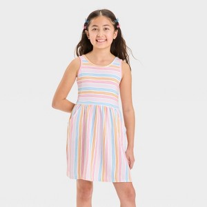 Girls' Sleeveless Tank Dress - Cat & Jack™ - 1 of 3