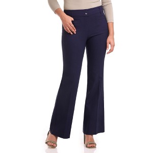 Rekucci Women's Ultra Stretch Pull-On Flared Leg Pants with Pockets | Soft Eco-Friendly Fabric - 1 of 4