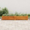 vidaXL Garden Raised Bed, Acacia Wooden Planter for Flowers and Plants, Brown - 4 of 4