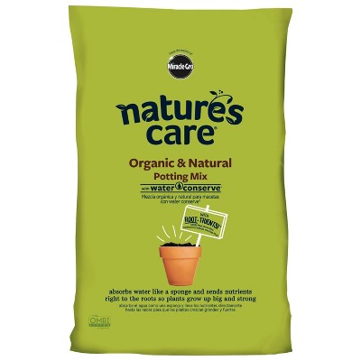 Miracle-Gro Nature's Care Organic Potting Mix with Water Conserve