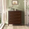 NicBex Solid Wood Spray-Painted Drawer Dresser,Classic Style Dressers with Retro Round Handles,Chest of Drawers for Bedroom,Living Room,Kitchen,Auburn - 3 of 4