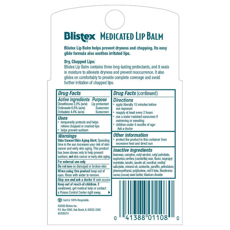 Blistex Medicated Lip Balm - 0.15oz/5pk, 3 of 7