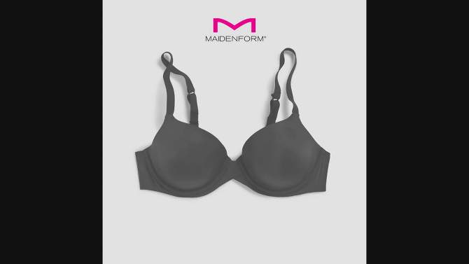 Maidenform Women's One Fabulous Fit 2.0 Tailored Demi Bra DM7543, 2 of 5, play video