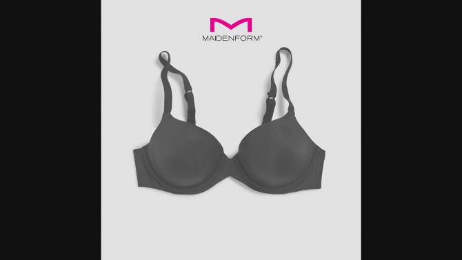 Maidenform Women's One Fabulous Fit 2.0 Tailored Demi Bra DM7543, 2 of 4, play video