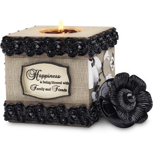 Pavilion Gift Company - Happiness - 4.5" Square Tealight Holder - Candle Holders - 1 of 3