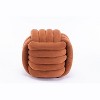 Grungis Small Chenille Fabric Knot Design Ottoman Bench,Makeup Stool Footstool Stylish Seat for Living Room,Bedroom - 3 of 4