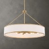 Uttermost Contemporary Loft Style Pendant – Iron Drum with Fabric Lining - 2 of 4