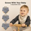 8pk Lumi Muslin Baby Bibs, Bandana Bibs for Baby Boy, Baby Girl, Muslin Drool Bib for Newborn, Toddler - 4 of 4