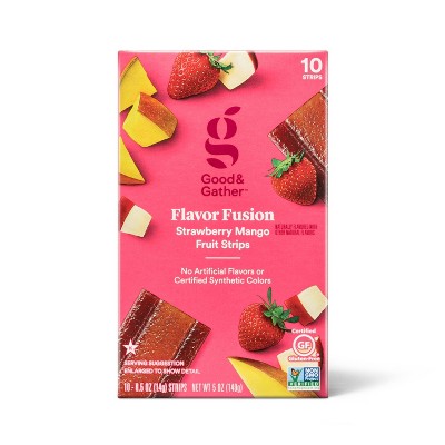 Strawberry Mango Flavor Fusion Fruit Strips - 5oz/10ct - Good & Gather™