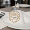 Unique Bargains Napkin Rings Simple Openwork Lines Alloy 1 Pc - 3 of 3