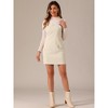 INSPIRE CHIC Women's Adjustable Strap Pinafore Bib Corduroy Overalls Floral Dress - 3 of 4