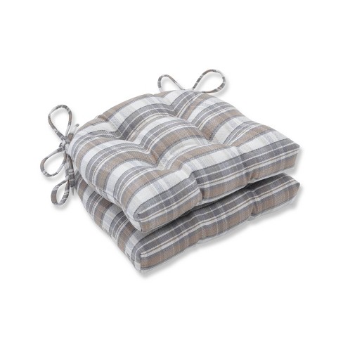 Set Of 2 Bebe Cobblestone Indoor Reversible Chair Pad Pillow Perfect Target