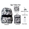 RALME Grey Gaming Camo Backpack Set for Boys & Girls, 16 inch, 6 Pieces - Includes Foldable Lunch Bag, Water Bottle, Key Chain, & Pencil Case - 2 of 4