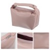 Unique Bargains PVC Leather Portable Travel Storage Makeup Bag Pink 1 Pc - 3 of 4