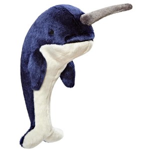 Fluff & Tuff Bleu Narwhal Plush Dog Toy - 1 of 3