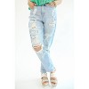 Women's The Amelia Distressed Mom Jean - CELLO 3 - 4 of 4