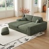 KWPZQEB 114'' Modular Sectional Sofa Couches, L-Shape Couch with 2 Pillows, 3 Seat Sofa with Recliner, Comfy Sectional Couches for Living Room - 4 of 4