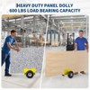 Slab Dolly with 10" Rubber Inflatable Tires,Panel Dolly 600 Lbs Capacity,Adjustable Drywall Mover for Drywall Sheets Door Transport All Terrain - 4 of 4