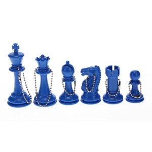 New Keychain Bag Tag Chess Pieces -Includes 16 pieces in Assorted Colors - 1 of 1