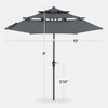Best Choice Products 10ft 3-Tier Patio Umbrella, Market Sun Shade w/ Tilt Adjustment, Easy Crank - 2 of 4