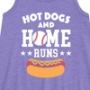Girls' - Instant Message - Hot Dogs And Home Runs Graphic Sleeveless Aline Dress - 2 of 4