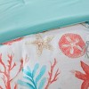 Gulches 7 Piece Cotton Sateen Comforter Set Coral Queen - 4 of 4
