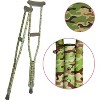 My Crutches for Teens/Adults w Adjustable Handgrip and Length- 5'10" & Up- Made of Lightweight, Durable Aluminum with Underarm Padding- Green Camo - 3 of 4