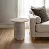 Royal Hampton Side End Table, Sandblasted Distressed Mango Wood, 17 Inch Round Top - 2 of 4