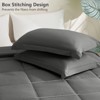 BAGOKIE 2/3 Pieces Comforter Set Box Stitched Bed Set for All Seasons - 3 of 4