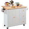 Finnhomy Mobile Kitchen Island with Drop Leaf - 2 of 4
