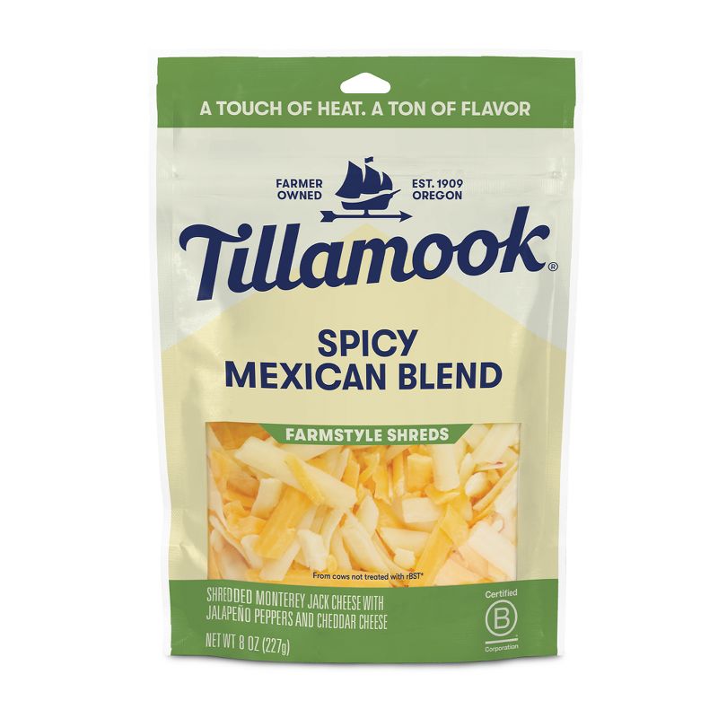Tillamook Farmstyle Spicy Mexican Blend Shredded Cheese - 8oz, 1 of 7