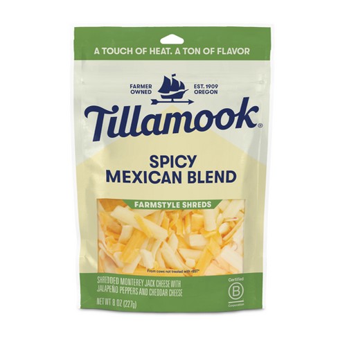 Tillamook Spicy Mexican Blend Farmstyle Thick Cut Cheese Shreds - 8oz - image 1 of 4