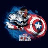 Men's Marvel The Falcon and the Winter Soldier Captain America Paint T-Shirt - image 2 of 4