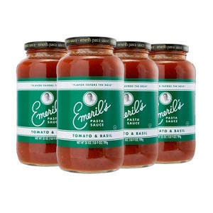 Emeril Lagasse 25 Oz, 2-PK, 4-PK and 6-PK Pasta Sauces : Arrabbiata, Vodka, Homestyle Marinara, Roasted Garlic, Tomato Basil (4-PK Tomato Basil) - 1 of 4
