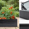VisioGear Raised Garden Bed Kit, Rectangular Deep Root Planters for Outdoor Plants Vegetables Flowers Herb, 481Gal Capacity, Black, 94.3"*47.2"*25" - 4 of 4