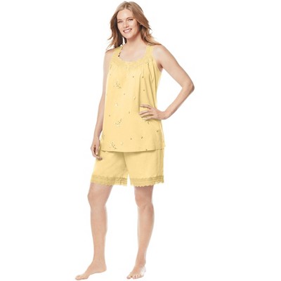 Dreams & Co. Plus Size 2-Piece Short PJ Set