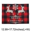 Unique Bargains Christmas Place Mats Flax Red Black Khaki 13"x17.7" 2 Pcs - 3 of 4