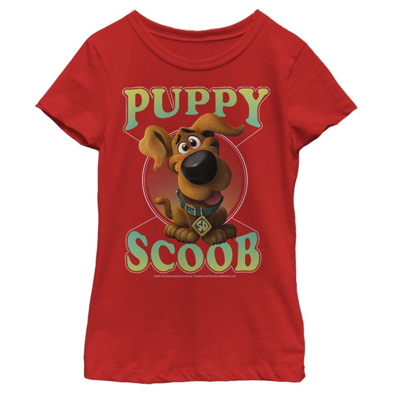 Girl's Scooby Doo Puppy Circle T-Shirt, 1 of 5