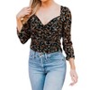 Women's 3/4 Sleeve Blossom Top - Label 86 - 4 of 4