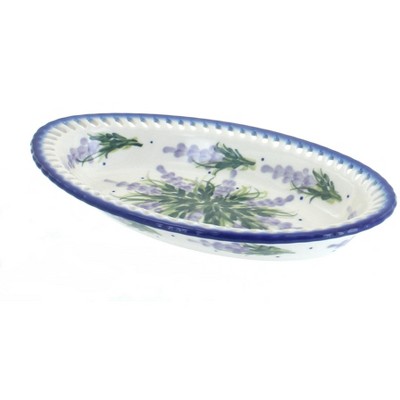 Blue Rose Polish Pottery 32C WR Unikat Small Oval Dish
