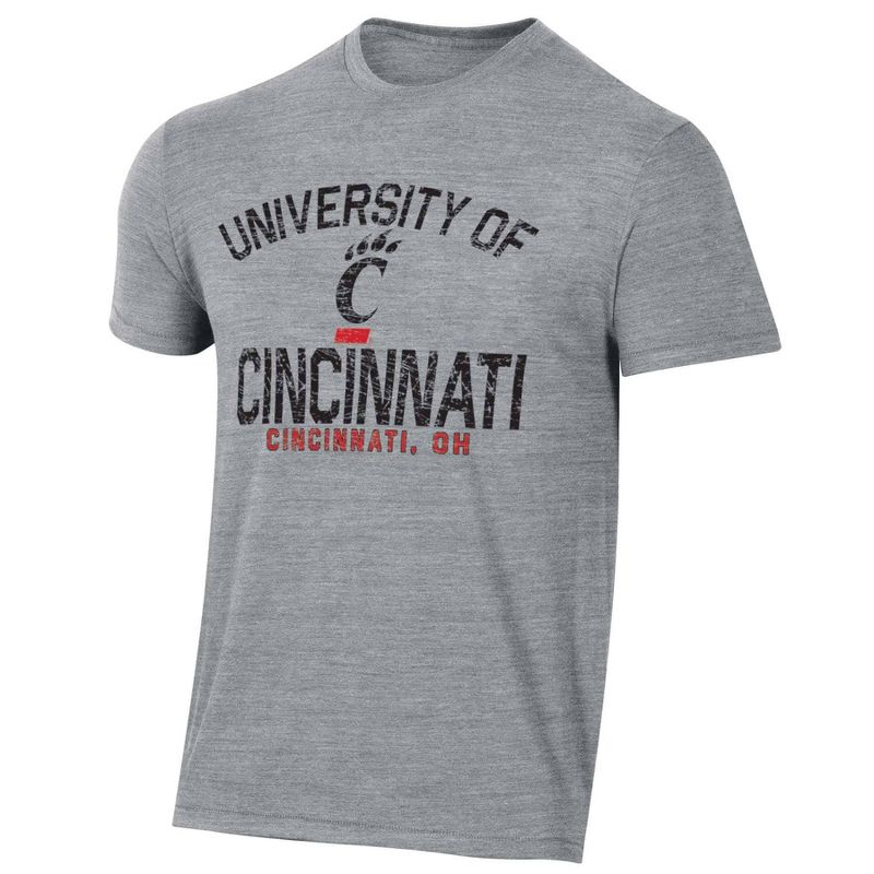 NCAA Cincinnati Bearcats Men&#39;s Gray Tri-Blend T-Shirt, 1 of 3