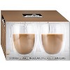 2-Piece Double-Wall Glass Coffee Mug Set – Clear, Insulated, Keeps Drinks Hot or Cold, 11.8oz Glasses - 4 of 4