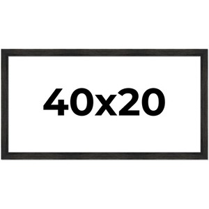 PosterPalooza | 40x20 Wide Barnwood Picture Frame, UV Acrylic, 6 Finishes - Grey, Brown, White, and Black - 1 of 4