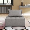 DHP Paloma Upholstered Armless Modular Chair with Backrest Pillow - 3 of 4